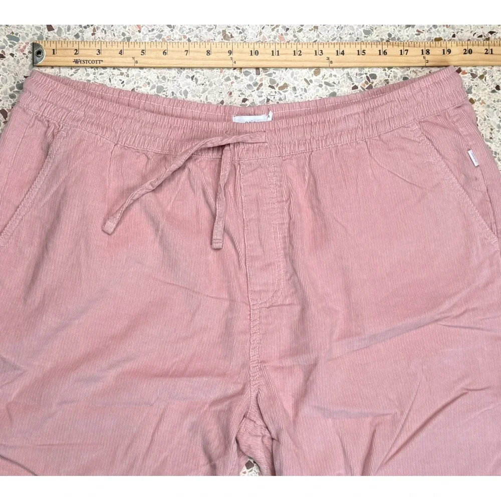 Onia Men's Pink  Drawstring Waist Corduroy Pattern Shorts Size XXL‎